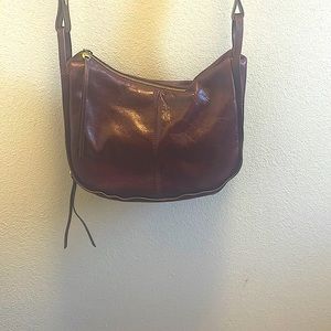 Burgundy leather Hobo bag
